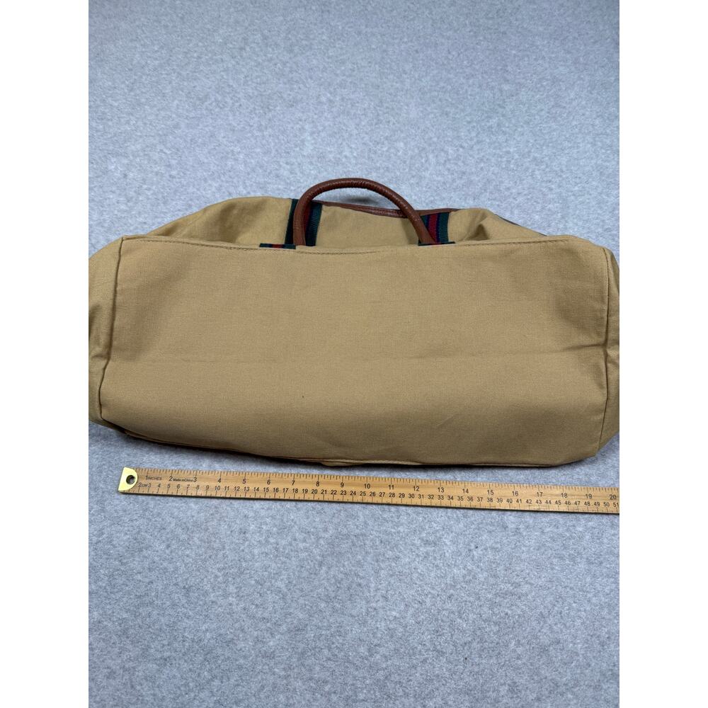 Ralph Lauren Polo Duffle Bag Brown Patch Double Handles & Adjustable Strap - Picture 6 of 8